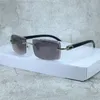 Diamentowe męskie soczewki fotochormiczne Okulary przeciwsłoneczne Dwukolorowe soczewki 4 Season Carter Luksusowe okulary Wymienne Lentes Black Buffalo Horn De Sol Hombre