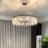 Modern matsal vardagsrum LED -hängen Lighs Lyxig kristalltak Chandelier Interior Dekoration Rund fjärilsljus