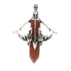 Naszyjniki wisiorek moda miłosna Kupidyna strzałka biżuteria naturalny kamień kryształ do robienia naszyjnika bransoletki