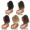 Krótki puszysty Afro Curly Ponytail Włosy dla kobiet Kinky Chinly Curly Sznurka Kucyk w włosach Syntetyczny Krążony Fakie