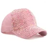 Ball Caps Mode Strass Luxus Perle Pailletten Baseballmütze für Frauen Sommer Baumwolle Hut Mädchen Snap Back Hip Hop