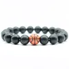 Pulseira de ginástica minimalista homem basquete futebol braclet homme 10mm pedra natural braslet contas amor presente para namorado pulseras moda jóias pulseiras