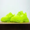 Çoraplı Üçlü S Kızın pembe gül bej erkek kadın Günlük Ayakkabılar 17w Eski Baba Siyah Sarı bayan Neon Yeşil artan Açık Sneaker Kristal Tasarımcı Eğitmen 36-45