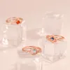 Cluster Rings The Fugitive Princess Fashion Opening Ring Japanese And Korean Minority Design Light Luxury Girl Plated Rose Female