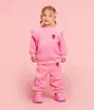 Set di abbigliamento Bebe 2023 Ragazze invernali Piumino d'anatra Cappotto caldo Outwear Coreano Bambino Velluto Volant Maglione camicia e pantaloni Set Maglioni in pile Pantaloni 231118