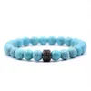 Beaded 10Pc/Set Wholesale Fashion Jewelry Turquoise Howlite Matte Beads Bracelet 8Mm For Men Women Handmade Drop Delivery Bracelets Dhydm