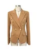 Ternos femininos Blazers High Street Est 2023 Jaqueta de Designer Buttons Classic Lion