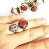Кластерные кольца прекрасное металлическое цветочное кольцо для леди Непал ручные украшения медные инкрустация красочная камня r198