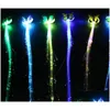 Decorazione per feste 35 cm farfalla luminescence coda coda di cavallo in fibra ottica noctilucenti colorf per bambini guidano giocattoli luccichio 0 75jf o2 dhwbx