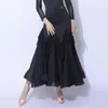 Stage Wear Black Ballroom Dance Skirt Women Summer Practice Tango Dancewear Standard Waltz Prom Dancing Performance Clothing YS4033