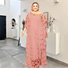 Ethnic Clothing Lace Hollow Africa Dress African Dresses for Women African Clothes Dashiki Taditional Boubou Arabic Robe Femme Musulmane 230419