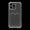 Прозрачная сумка для карты держатель для прозрачного телефона для iPhone 11 12 13 14 Pro Max XR XS SE 2020 7 8 Plus Soft TPU Shock -Reseep