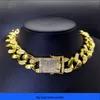 hip hop necklace for mens gold chain iced out cuban chains Diamond Bracelet 20mm Spacer Necklace for Men and Women Hiphop 10244