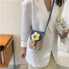 Cüzdanlar kadın moda çiçek omuz crossbody çanta küçük basit cep telefonu para çantası