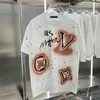 Summer Men Designer T Shirts Bawełniany luźne tee litera Drukuj koszula krótkie rękawy moda