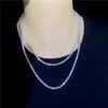 Collar de tenis de diamantes de moissanita, piedras preciosas sintéticas sueltas S925 de 3mm, joyería helada de Hip Hop, 2021