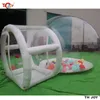 야외 게임 활동 5m 길이의 어린이 파티 투명 풍선 거품 공 Igloo Dome 텐트 풍선 흰색 버블 하우스 야외 파티 이벤트