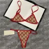 Dambadkläder Split Bikinis Set Bokstäver Kedja Baddräkt Designer semesterstil Badkläder Party Vadderade baddräkter