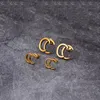 Gouden Hoop Designer Vrouwen voor Stud Letter G Oorbellen Sieraden Set Valentijnsdag Cadeau Engagement ift