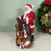 Dekorativa föremål Figurer Saakar 30cm Harts Santa Claus For Home Desktop Closet Pise Staty Navidad Christmas Interior Decor Season Gifts 231118