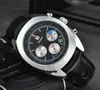 Top Brand Men Auto Date Special Shape Case Watch Japan Quartz movement Chronograph Clock Retro Hole Leather Clasp waterproof president cool bracelet watches gifts