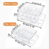 Storage Bottles Egg Holder For Refrigerator Capacity Container Box With Lid & Automatic Rolling