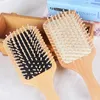 Wood Comb Professional Healthy Paddle Cushion Hair Loss Massage Brush Hairbrush Comb Scalp Hair Care Healthy Wooden Comb WLY BH4403 0419