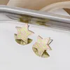 Stud Earrings Fashion Heart Star Double Color For Women Girls Summer Beach Cute Geometric Shaped Ear Jewelry Party Gifts