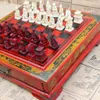 Schackspel 35pcsset highend collectibles vintage kinesiska terrakotta krigare schack brädspel set gåva till ledare vänner familj 231118