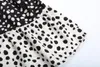 Casual Dresses Women French Chiffon Polka Dot Long Sleeve Dress 2023 Fall Winter Female Round Neck Black And White Loose