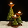 Kerzenhalter Vilead Harz Kerzenhalter Weihnachtsbaum Kerzenständer Figuren Wohnzimmer Tischdekoration Zubehör Jahr Weihnachtsdekoration 231117