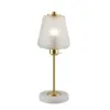 Lampade da tavolo Nordic per la camera da letto Lampada da comodino Minimalista Decorazione del soggiorno Apparecchi di illuminazione a LED in vetro di marmo