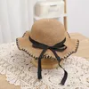 Wide Brim Hats Summer 2023 Women's Fashion Bowknot Decoration Sun Hat Parent-child Outdoor Vacation Travel Beach Straw