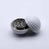 Golfball Tabakmühlen Rauchpfeife Zubehör 3in1 Metallzinklegierung Brecher Kräutermühle 3 Schichten CNC-Zähne Filter Netprinting Raucherzubehör