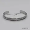 Armreif Silberfarbe Federmuster Manschette BraceletsBangles für Männer Retro handgemachter Edelstahlschmuck