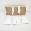 Quadros e molduras sublimação em branco Papai Po Pais do dia Gift Transferência de calor MDF Álbum criativo Diy Crafts Birthday Gi Dhgarden dhkqw