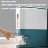 Storage Bottles 12KG Rice Container Automatic Plastic Cereal Dispenser Organizer Kitchen Bucket Flour Pet Food Box