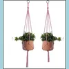 Fioriere Pentole Colorf Corda Appendiabiti Appeso Fioriera Netto Cestino Con Gancio Interni Esterni Casa Giardino Balcone Decor Drop Delivery Dhvj9