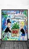 Alec Graffiti Monopoly Millionaire Money Street Art Canvas Prints Schilderij Wall Art Pictures voor Woonkamer Home Decoration Cuadr9198008