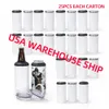 USA-Lager 16 Unzen Trinkbecher 12 Unzen Sublimation 4-in-1-Dosenkühler, passend für 12 Unzen Standarddosen, dünne Dosen, Bierflasche mit zwei Deckeln