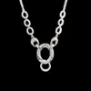 Xiy 0,5ct Diamond In Solid Horseshoe Link Naszyjnik Prezenta