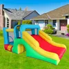 Outdoor Obstacle Course For Kids Inflatable Jumping Toys Business Start Boucer Slide Combo with Drill Hole Outdoor Play Fun in Garden Party Small Gifts Bounce House