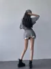 Gonne TVVOVVIN Gonna a balze di lana sottile a vita alta A-LINE Moda donna sexy Skorts Due pezzi finti Gonne autunnali J6BM 230419