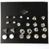 Stud Earrings 2023 Earing Pendientes Aros Ear Ring Set Combination Women Fashion 12 Sets Of Heart-shaped Modern Alloy Jewelry