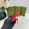 Damen Kartenhalter Schlüsselanhänger Hochwertiges Echtleder mit klassischem Metall Damen Reißverschluss Brieftasche Geldbörse Handtaschen Zubehör