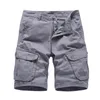 Shorts maschile per uomini pantaloncini da carico da uomo marchio Shorts tattici militari uomini cotone sciolto lavoro pantaloni corti casuali calare 230419