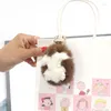 Keychains schattige hamster echte sleutelhanger pluizige dieren sleutelen charme handtas hanger voor vrouwen meisjes speelgoed drop