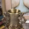 Wazony Vintage Dom Home Dekor Antique Floral Raźń Metal Wazon Luksusowy komputer stacjonarny