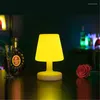 Masa lambaları Açık aydınlatma LED Gece Işıkları Uzak Renkli Oturma Odası Mantar Yatak Odası Dekoru için Şarj Edilebilir