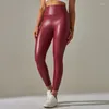 Aktive Hosen PU-Leder-Leggings-Frauen-Hüften heben Push-Up XS-5XL reizvolle Bleistift-Strumpfhosen-hohe Taillen-beiläufiges für an